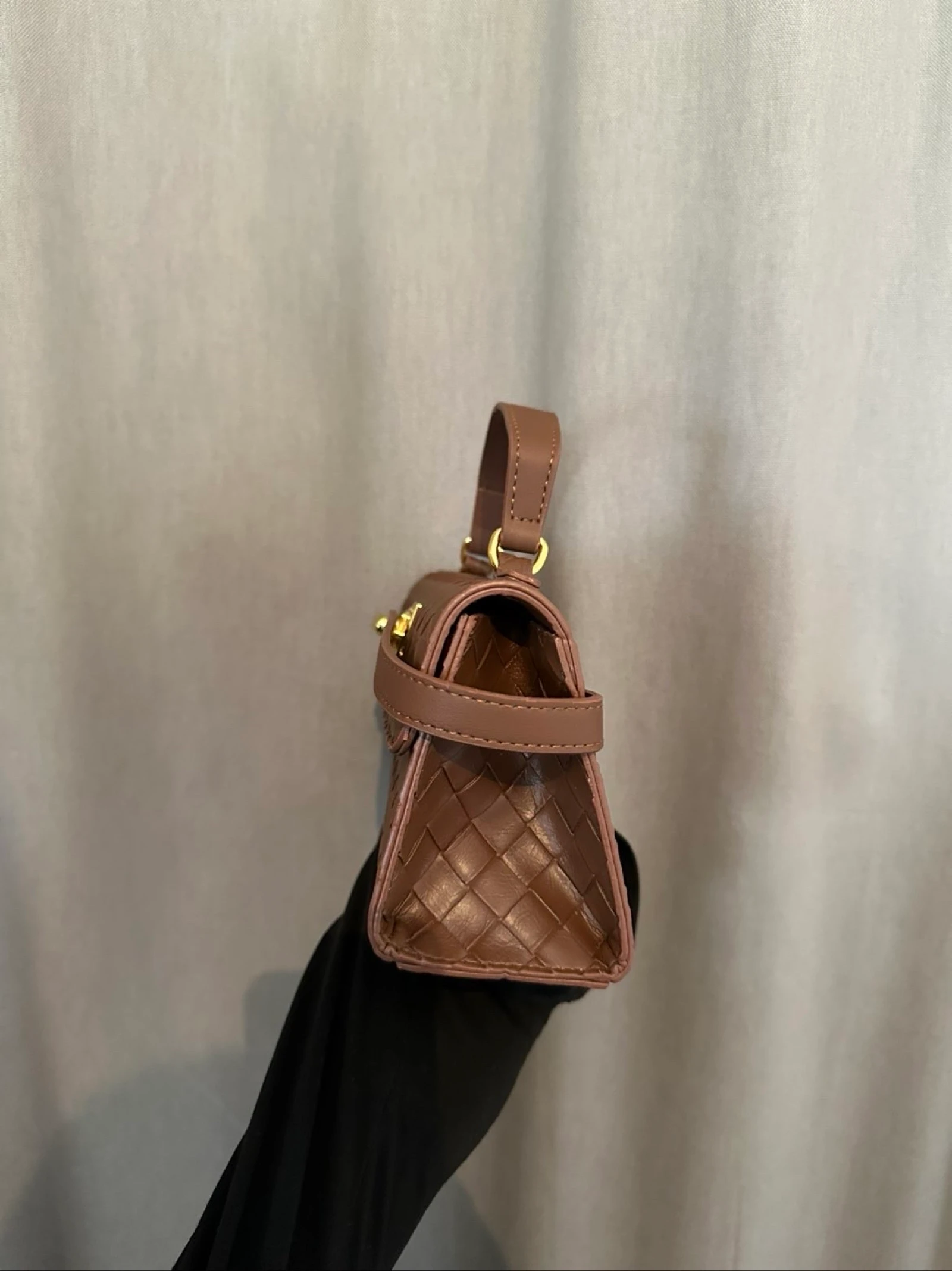 Bolso trenzado marrón chocolate – photo 2